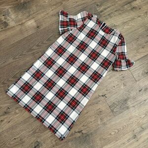Girls Vineyard Vines Jolly Plaid Greenwich Flutter Sheath Dress Size Large (14)